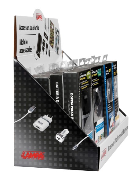 ESPOSITORE DA BANCO PER ARTICOLI TELEFONIA