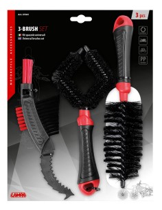 Set 3 spazzole per pulizia moto e ciclo 2