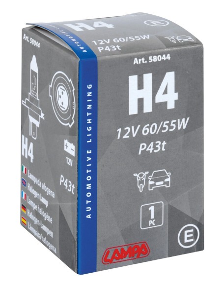 LAMPADINA H4 12V 60/55W SCATOLA 58044 LAMPA