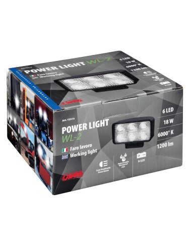 WL-2, faro ausiliario a 6 Led - 12/24V - Bianco