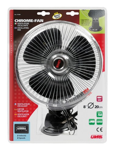 VENTILATORE 24V CON ATTACCO A VENTOSA 73108 LAMPA