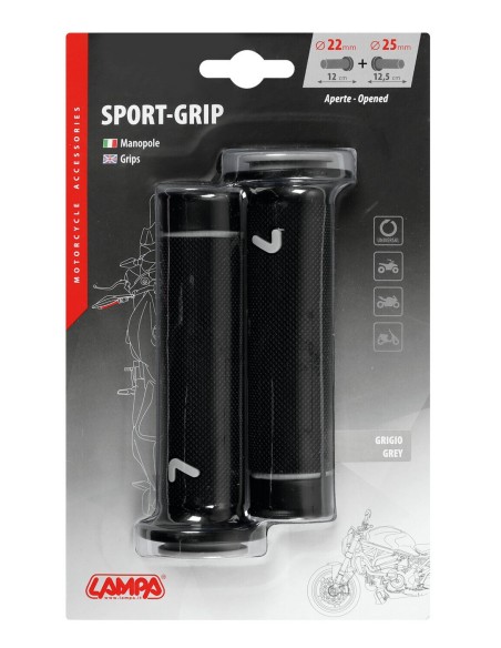 Sport-Grip, manopole universali - Grigio