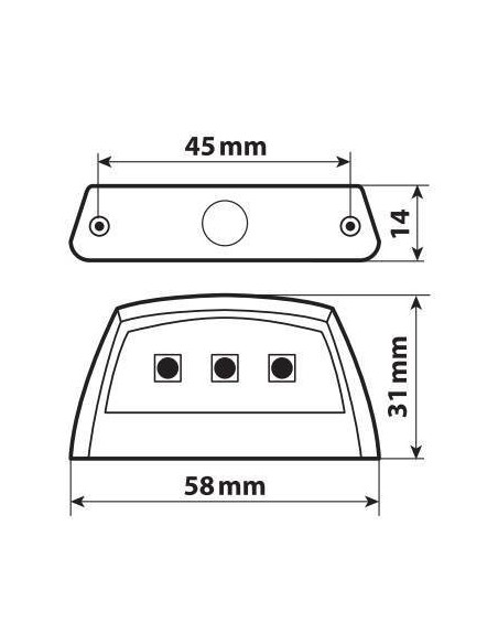 E-ion, luce targa a 3 Led Smd, 12V