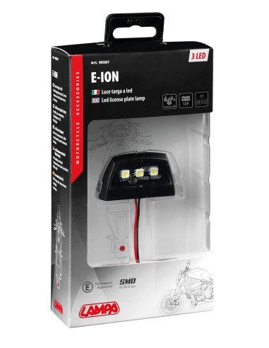 E-ion, luce targa a 3 Led Smd, 12V