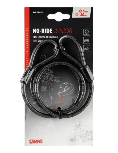 No-Ride Junior, cavetto di sicurezza Ø 6 mm - 80 cm
