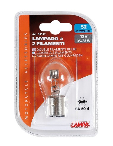 LAMPADINA FILAMENTO S2 BA20D 35/35W 91517 LAMPA