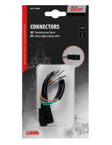 Connettori per indicatori di direzione, 2 pz - compatibile per - Ducati (type 1)