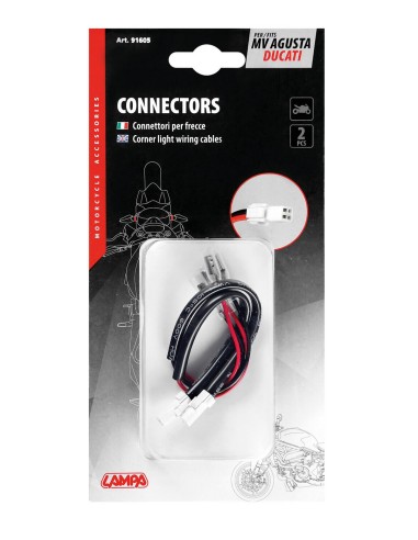 Connettori per indicatori di direzione, 2 pz - compatibile per - MV Agusta / Ducati (type 1)