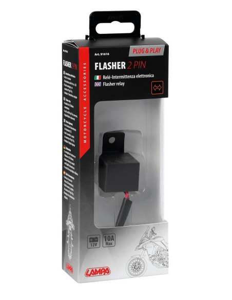 Flasher 2 Pin, intermittenza elettronica plug & play - 12V - 10A