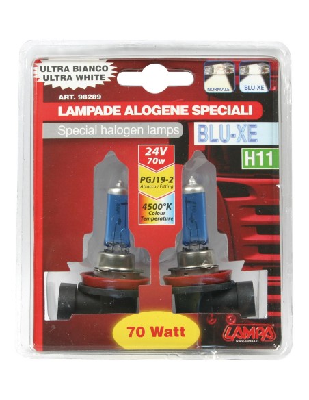 COPPIA LAMPADINA H11 BLU-XE 24V.70W 98289 LAMPA