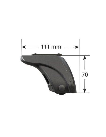Evos LP (low profile), kit 4 piedi con profilo basso