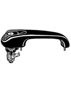 CP.MANIGLIA ANTERIORE ESTERNO TIPO'88 in poi D/S CON CHIAVE PLASTICA NER.