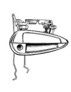 MANIGLIA ANTERIORE ESTERNO GRANDE PUNTO '05 in poi 3P.DX SENZA CHIAVE