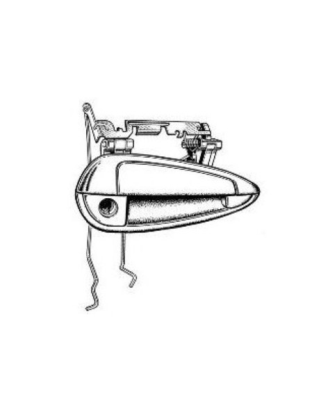 MANIGLIA ANTERIORE ESTERNO GRANDE PUNTO '05 in poi 3P.DX SENZA CHIAVE