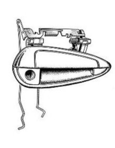 MANIGLIA ANTERIORE ESTERNO GRANDE PUNTO '05 in poi 5P.DX SENZA CHIAVE