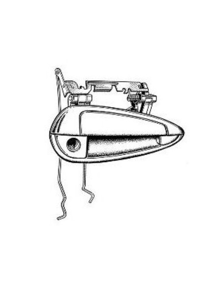 MANIGLIA ANTERIORE ESTERNO GRANDE PUNTO '05 in poi 5P.DX SENZA CHIAVE