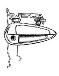 MANIGLIA ANTERIORE ESTERNO GRANDE PUNTO '05 in poi 5P.SX SENZA CHIAVE