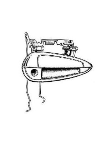 MANIGLIA ANTERIORE ESTERNO GRANDE PUNTO '05 in poi 5P.SX SENZA CHIAVE