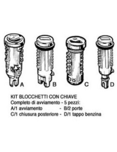 KIT CILINDRETTI CINQUECENTO'92 in poi 5PZ.
