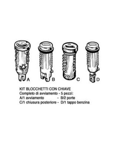 KIT CILINDRETTI CINQUECENTO'92 in poi 5PZ.