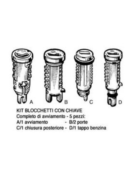 KIT CILINDRETTI UNO'83 in poi 5 PZ.