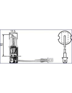 LAMPADINA ALOGENA H3 12V 55W 002553100000 MAGNETI MARELLI