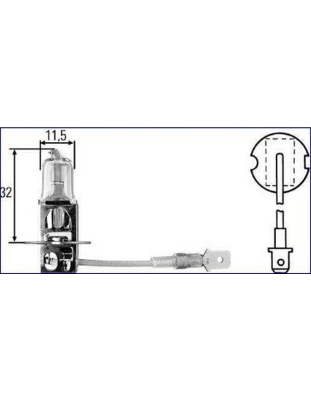 LAMPADINA ALOGENA H3 12V 55W 002553100000 MAGNETI MARELLI