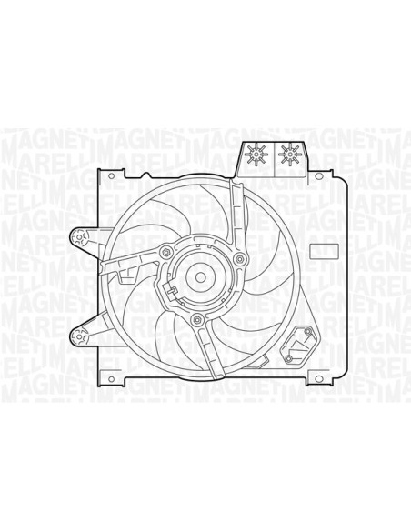 ELETTROVENTOLA RADIATORE PUNTO TURBO D-BENZ. 069402283010 MAGNETI MARELLI