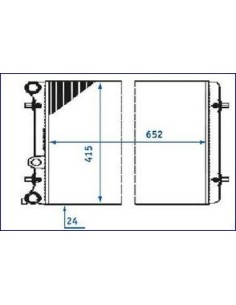 RADIATORE MOTORE AUDI A3'96 in poi GOLF'97 in poi  350213803003 MAGNETI MARELLI