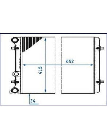 RADIATORE MOTORE AUDI A3'96 in poi GOLF'97 in poi  350213803003 MAGNETI MARELLI