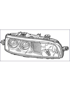 FARO ANTERIORE PROIETTORE PUNTO'99 in poi SX H7+H7 CORR.ASS. 713121617042 MAGNETI MARELLI