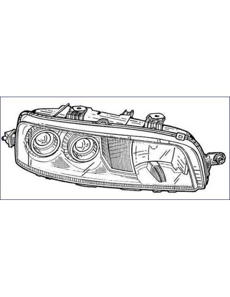 FARO ANTERIORE PROIETTORE PUNTO'99 in poi SX H7+H7 CORR.ASS. 713121617042 MAGNETI MARELLI