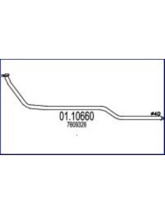 MARMITTA COLLETTOR.PANDA'86 in poi 700/900CC. 01.10660 MTS