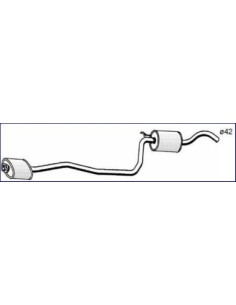 MARMITTA CENTRALE FIESTA'89 in poi 1.4CC. 01.52480 MTS