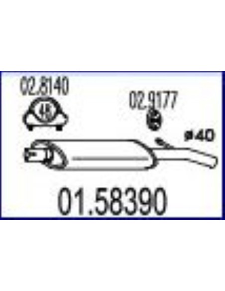 MARMITTA CENTRALE LANCIA Y'96 in poi  01.58390 MTS