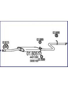 MARMITTA TERM.RITMO 1.0/1.1/1.3CC. 01.60510 MTS