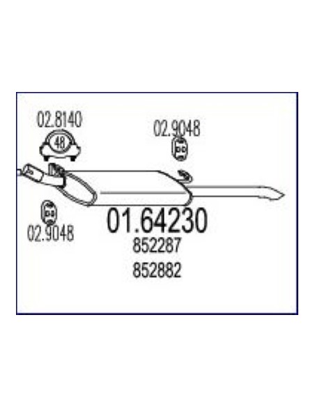 MARMITTA TERM.VECTRA'88 in poi 1.4/1.6CC. 01.64230 MTS