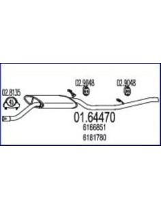 MARMITTA TERM.FIESTA'84 in poi 1.0/1.1CC. 01.64470 MTS
