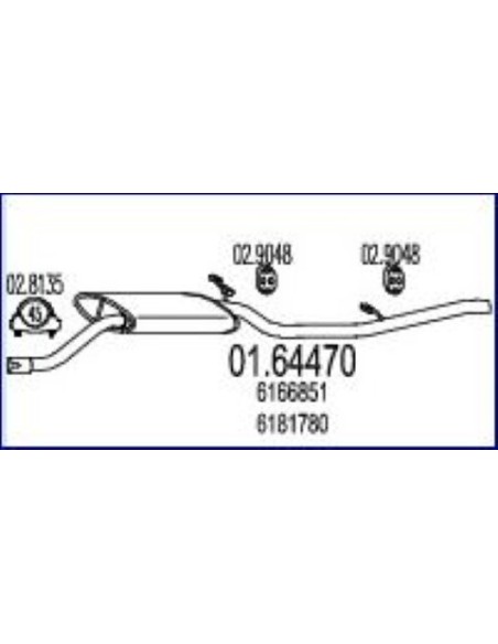 MARMITTA TERM.FIESTA'84 in poi 1.0/1.1CC. 01.64470 MTS