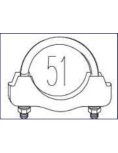 CRAVATTA MARMITTA DIAM.51 02.8145 MTS