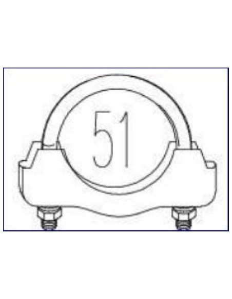 CRAVATTA MARMITTA DIAM.51 02.8145 MTS