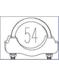 CRAVATTA MARMITTA DIAM.54 MM. 02.8150 MTS