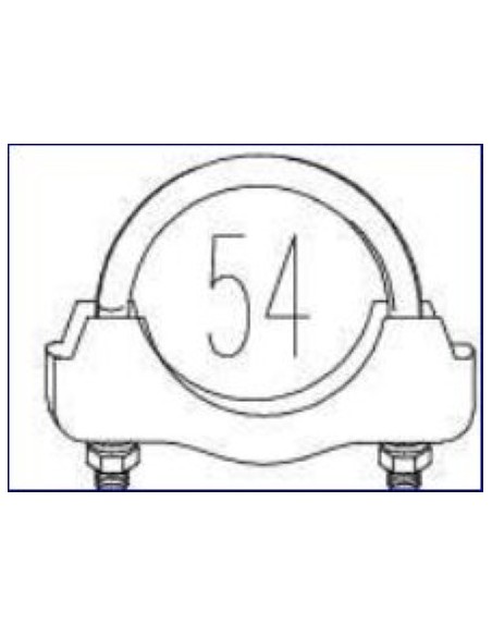 CRAVATTA MARMITTA DIAM.54 MM. 02.8150 MTS