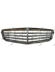 GRIGLIA RADIATORE COMPLETA CROMATA/ARGENTO MOD. ELEGANCE MERCEDES - C CLASS (W204) - MOD. 06/07 - 08/10 ME0292000 PRASCO