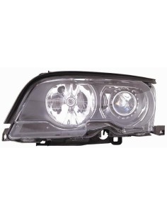 FARO FANALE PROIETTORE ANTERIORE BMW SERIE 3 E46 COUPE' XENON C/MOTORE ELETT. DX (CORNICE NERA)DEPO 10099
