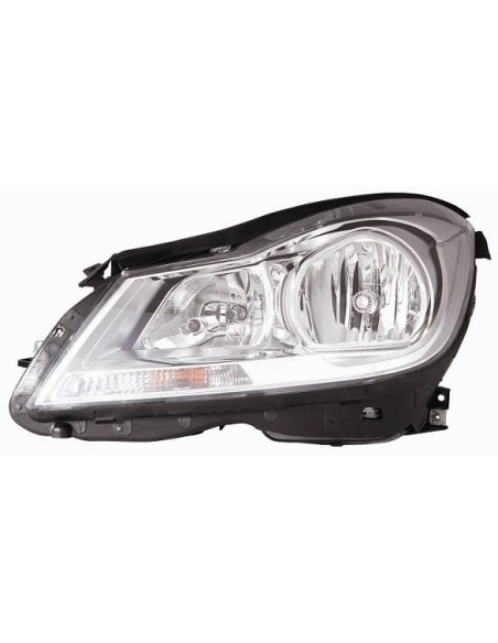 FARO FANALE PROIETTORE ANTERIORE MERCEDES CLASSE C W204 BERLINA - COUPE' 2011 C/MOT. ELETT. PARAB. CROM. DX DEPO 10140