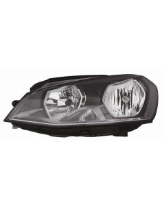 FARO FANALE PROIETTORE ANTERIORE VOLKSWAGEN GOLF VII 2012 PARAB. NERA C/MOTORE DX DEPO 10269