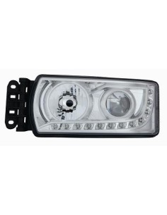 FARO FANALE PROIETTORE ANTERIORE IVECO STRALIS 2013 in poi  C/LUCE DIURNA A LED REG. MANUALE DX DEPO 10389