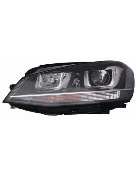 FARO FANALE PROIETTORE ANTERIORE VOLKSWAGEN GOLF VII GTD 2012 XENON PARAB. NERA C/MOTORE DX DEPO 10419