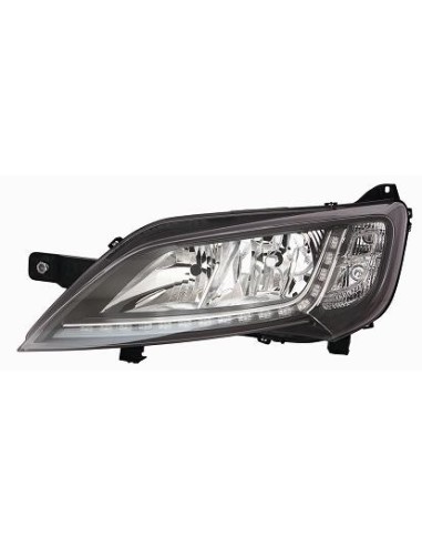 FARO FANALE PROIETTORE ANTERIORE PEUGEOT BOXER 2014 - FIAT DUCATO 2014 PARAB. NERA A LED C/MOTORE DX DEPO 10542